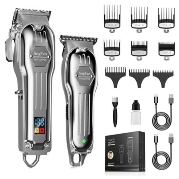 Other - Men's Professional Hair Clipper Cordless Trimmers Set with LCD Display